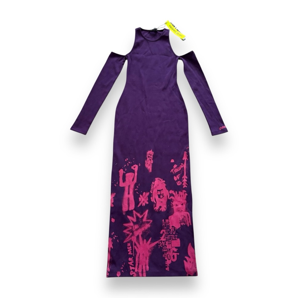 Les Benjamins Eastern Punk FW24 Dress 004 in Deep Purple NWT Small Art to Wear